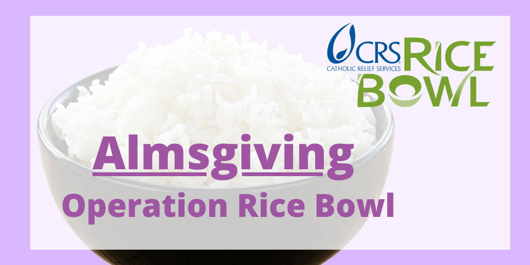 Turn in Rice Bowl donations before Palm Sunday (March 28) Immaculate